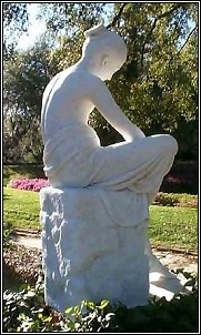 Wood nymph statue at Middleton Place gardens