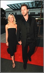 Russell Crowe and Danielle Spencer at the 1997 AFI Awards.