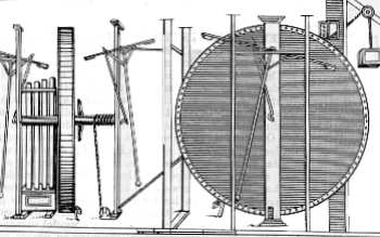 Fig. 49.  Rueda automotora de Orfirius, que estuvo a punto de ser adquirida por Pedro I (reproducci�n de un antiguo dibujo)