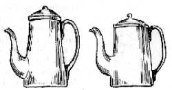 Fig. 51. �En cu�l de estas cafeteras se puede echar m�s agua?