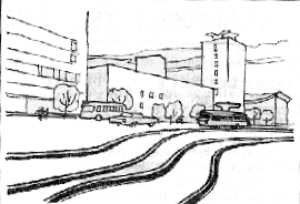 Fig. 73.  Ra�les del tranv�a torcidos por el calor.