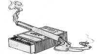 Fig. 80. �Por qu� el humo que sale por un lado del cigarrillo se eleva, mientras que el que sale por el otro desciende?