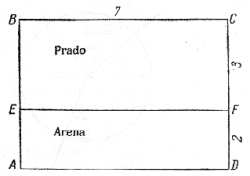 Fig.110.  El problema del jinete.  Hallar el camino m�s r�pido desde A a C.