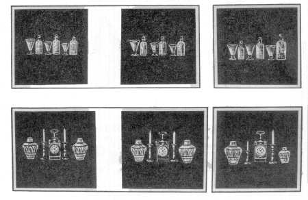 Fig. 130.  A simple vista. Con el estereoscopio.