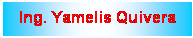 Cuadro de texto: Ing. Yamelis Quivera