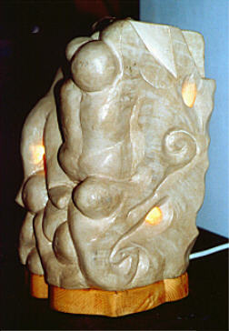 Lampada Scultorea in pietra calcarea - Yanco  