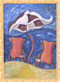 By the sea acrylic painting