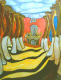 Gaud� house acrylic painting