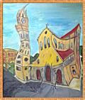 The cathedral oil painting