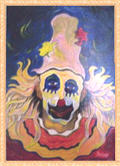 Laugh Clown acrylic painting