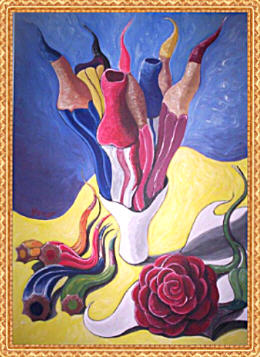 Romantic colour acrylic painting