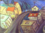 The periphery village oil painting