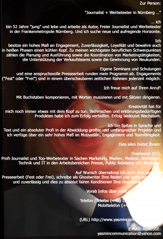 � 2008: Gerhard-Stefan Neumann (52) - Journalist + Werbetexter in N�rnberg ...