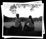 friends hanging out.(UP Sunken Garden)