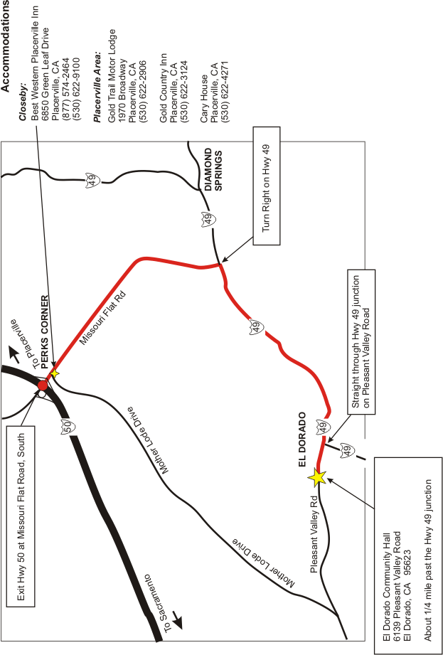 El Dorado Community Hall Map