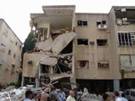 Apartamentos destruidos durante un ataque de Hezbol� a la ciudad de Haifa (Israel) el 17 de julio de 2006