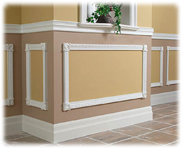 Decoraci�n utilizando: Molduras y Randas de yeso.