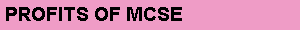 PROFITS OF MCSE