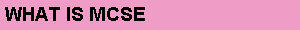 WHAT IS MCSE