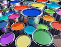 Paints are kept in sterile containers,