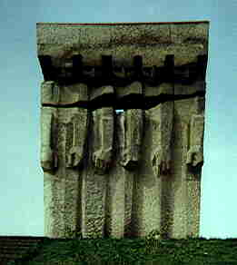 A memorial monument at Plashow