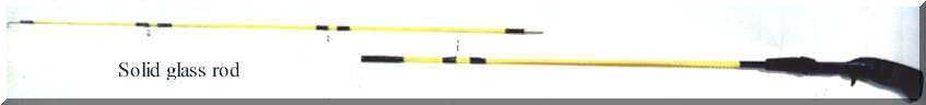 Fishing rod solid glass construction. � rough handling rod ideal for children. Also solid glass trolling seaboat rod