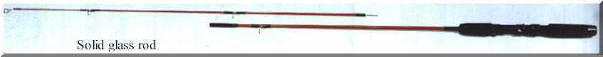 Fishing rod solid glass construction. � rough handling rod ideal for children. Also solid glass trolling seaboat rod