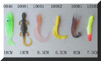 soft gel, curly, sucker, larve, gecko,vario fish, shrimp,