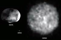 4 Vesta, 433 Eros & 1 Ceres