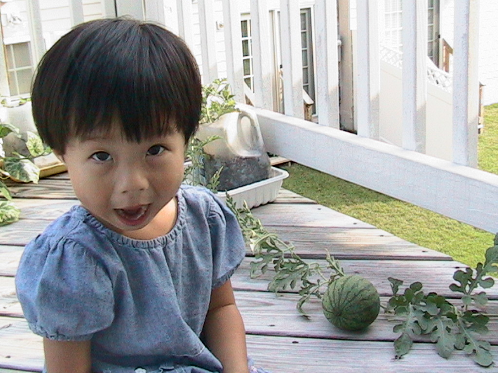 Michelle with melon
