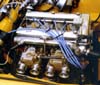 Engine bay of the yellow Racecar