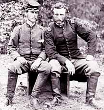 Custer with Confederate Prisoner]