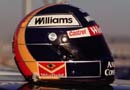 his helmet
