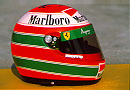 his helmet