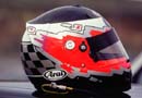 his helmet
