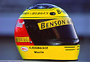 his helmet