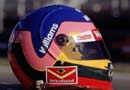 his helmet