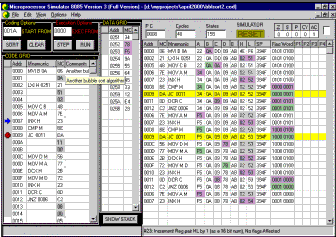 Microprocessor Simulator 8085 for Windows
