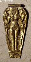 Goddess on Fine Gold Foil Pendant