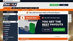 pinnacle sports homepage screenshot