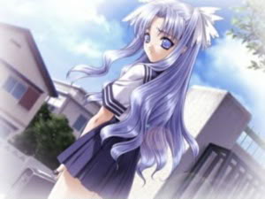 Day-Dreaming Anime Lesbian School Girl