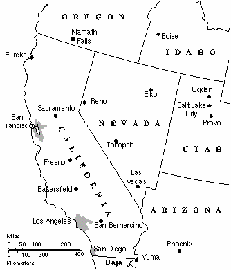 Map of Northern California