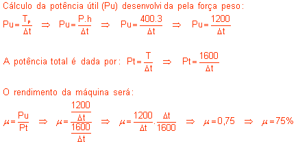 Rendimento em um sistema