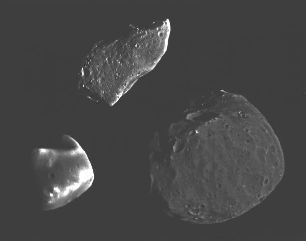 Phobos, Deimos & Gaspra size comparison image