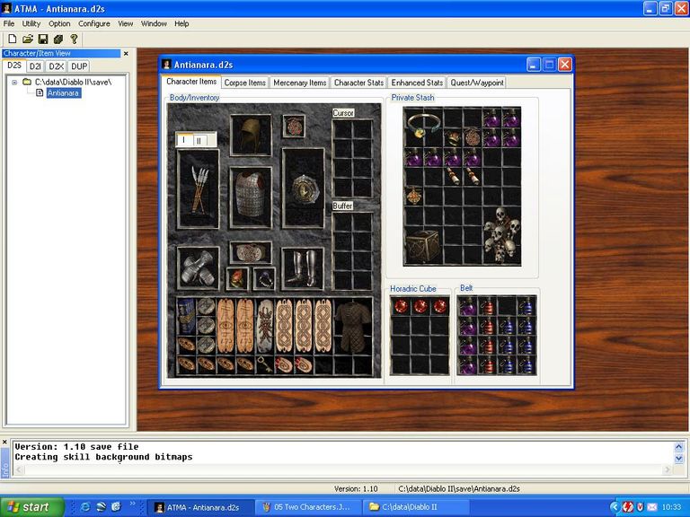 Character Screen