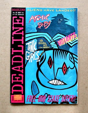 Text strip--5 polaroid pic-style drawings "The Preposterous Bollox of the Situation" plus Tank Girl look alikes.