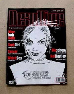 Tank Girl in "Bushman Tucker" (bw).