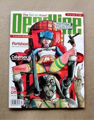 Tank Girl in "The Taste of Paradise" (bw). Loose poster of cover.