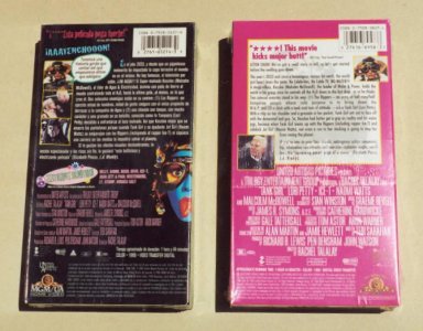 Spanish (left) and English video rears