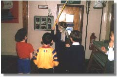 Children and teachers playing traditional games in Scotland, Photo by Petru Dumitru